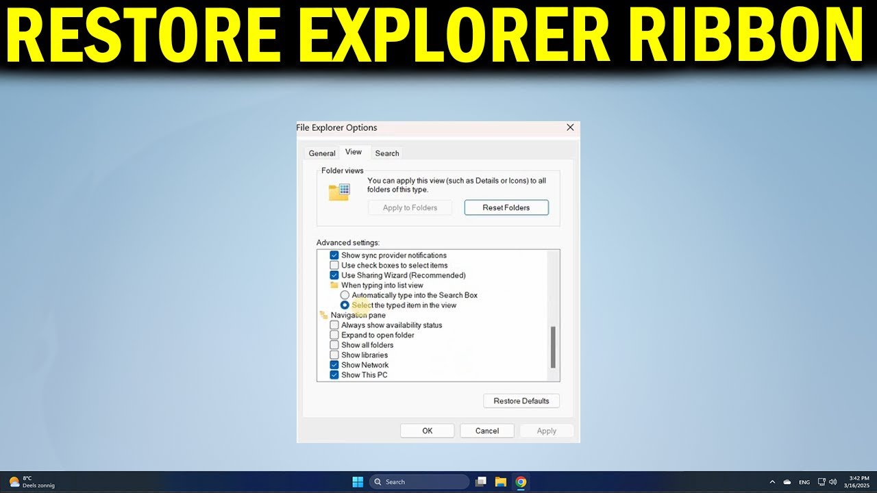 How To Restore And Back The Ribbon In Windows 11 File Explorer - YouTube
