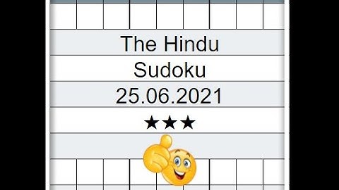The Hindu Sudoku 3 Star Step by Step Solution | 25.06.2021