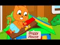 Familia de Gatos - Casa Del Perro Del Arco Iris Dibujos animados para niños