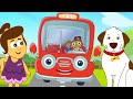 Колёса на Автобусе - Красный Цвет | Детские стишки | Мультфильмы для детей | Hooplakidz Rhymes