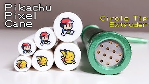 Polymer Clay Pikachu Pixel Cane Tutorial (using extruder)