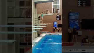 Junior Olympics Region 5 Diving 303c Reverse 1.5 Somersault Tuck DD 2.0 dive Competition