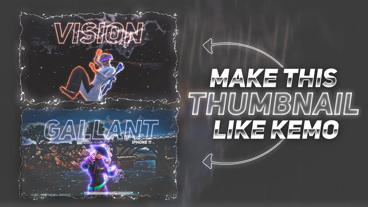 Make Thumbnail like @KemO AND @SYNZX⚡|How to Make Thumbnail like kemO |BGMI PUBG thumbnail tutorial