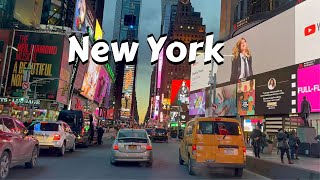 Driving In Manhattan -  New York City Sunset Drive 4k - NYC Tour 2023