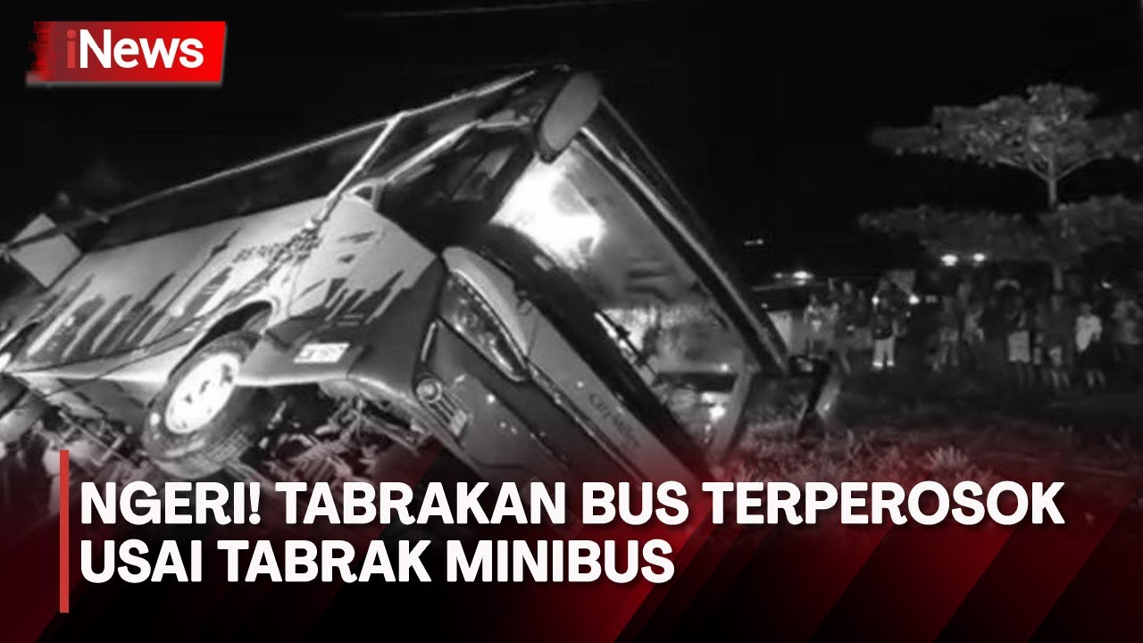Bus Terperosok ke Sawah usai Tabrak Minibus di Purworejo