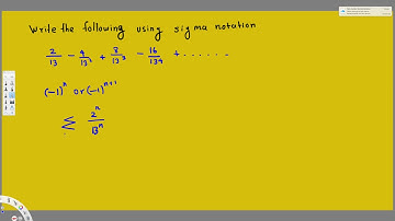 Writing a Geometric Series using Sigma/ Summation Notation, Ex 2