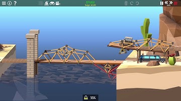 Poly Bridge 2 Challenge Levels : Level 4-04 Solution