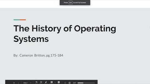 History of Operating Systems Presentation