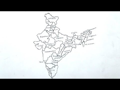 How To Draw India Map | Most Easy Trick To Draw Map Of In Hindi | Drawing  for kids, India map, Art lessons for kids