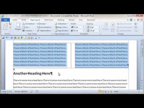 Making Columns