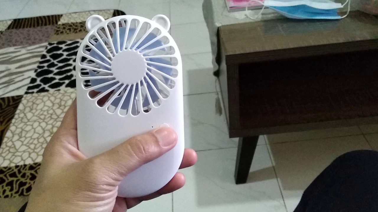 3 speeds rechargeable mini fan YouTube