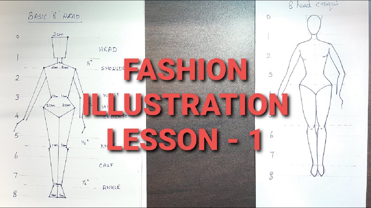 Lesson 1 || 8 Head Theory|| Fashion Illustration || Illustration For  Beginners || Fashion Figures - Youtube
