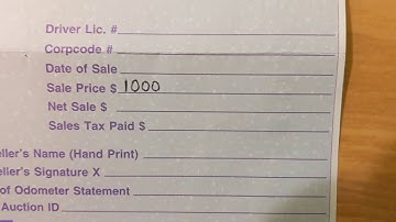How to Fill out a NJ Vehicle Title When Buying or Selling a Car - Private Sale