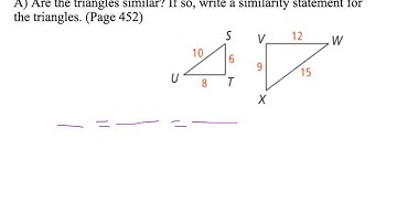 Geometry 7.3 Proving Triangles Similar
