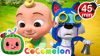 JJ’s Magic Beans Grow a Giant Beanstalk! 🌱 | CoComelon Animal Time | Animals for Kids