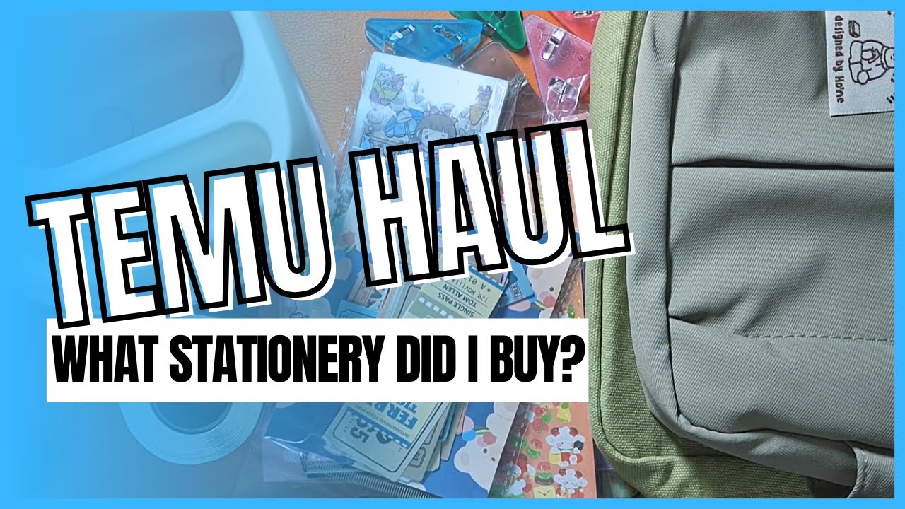 TEMU Stationery haul including a really cool pouch similar to those we love