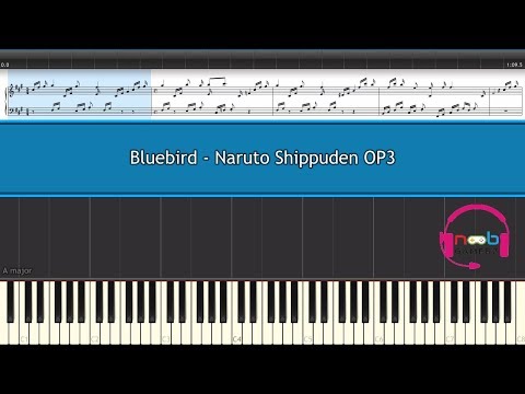 Tutorial Piano Musik Midi Bluebird Naruto Shippuden OP3