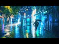 London 4am Walk - Torrential Rain in Soho & West End, Late Night Ambience