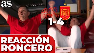 Reacción de RONCERO a los GOLES de ESPAÑA frente a SUIZA