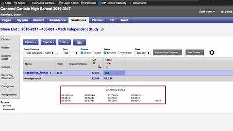 Aspen GradeBook   Post Grades