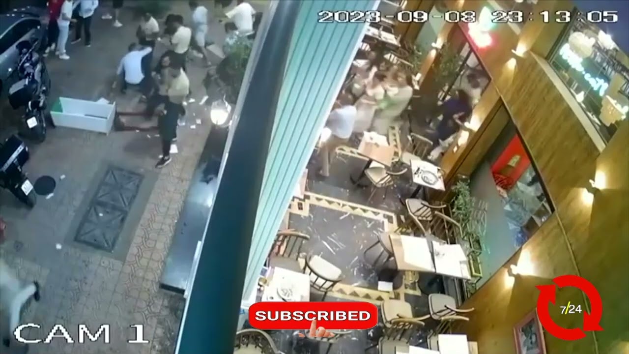 Morocco Quake CCTV Eating People in A Restaurant Running Out