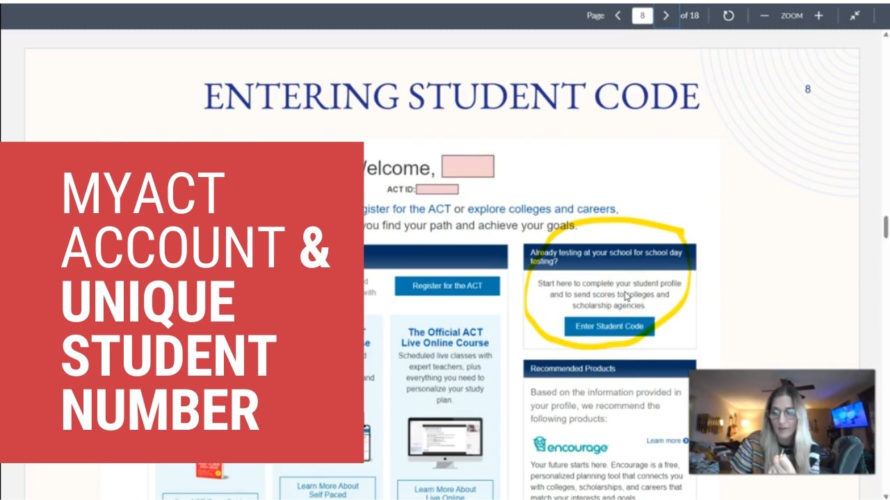 BISON BYTES | [VIDEO] MyACT Account & Entering in the Unique Student ...
