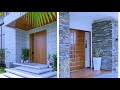 House Exterior Wall Tiles | Front Door Wall Tiles Stone Wall Cladding House Elevation Design