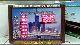 Jam Sholat bisa set Nada Suara Adzan atau Nada Biip Biip