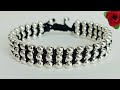 Macrame bracelet  how to make bracelet at home  macrame beaded bracelet tutorial