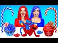 Red Food vs Blue Food Challenge | Cooking Only In One Color Food by RATATA POWER