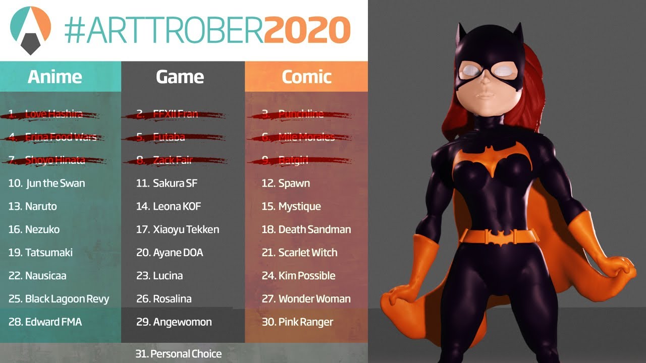 Arttrober 2020 | comic | bat girl