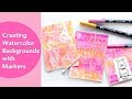 Creating watercolor backgrounds with markers