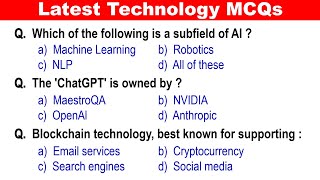 Latest Technology MCQs 2026 | 100% Exam Ready 