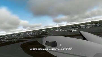 ALSIM HDVS - High Definition Visual System, 208° x 49° panoramic field of view (FOV)