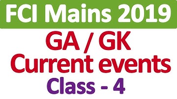 FCI Mains 2019 GK General Awareness Class 4 | FCI Mains Mock Test | FCI Mains Exam Preparation