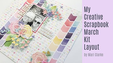 My Creative Scrapbook March Kit | 12x12 Layout