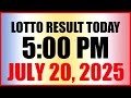 Lotto Result Today 5pm July 20 2025 Swertres Ez2 Pcso Lotto Result Today 5pm July 20 2025 Swertres Ez2 Pcso