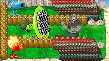 Gatling Pea Vs Snow Pea Vs Repeater Vs All Giga Zombies Vs Dr Zomboss Plants vs Zombies
