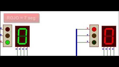 Semáforo con display de 7 segmentos