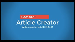 (OLD) Article Creator Walkthrough 2019 June