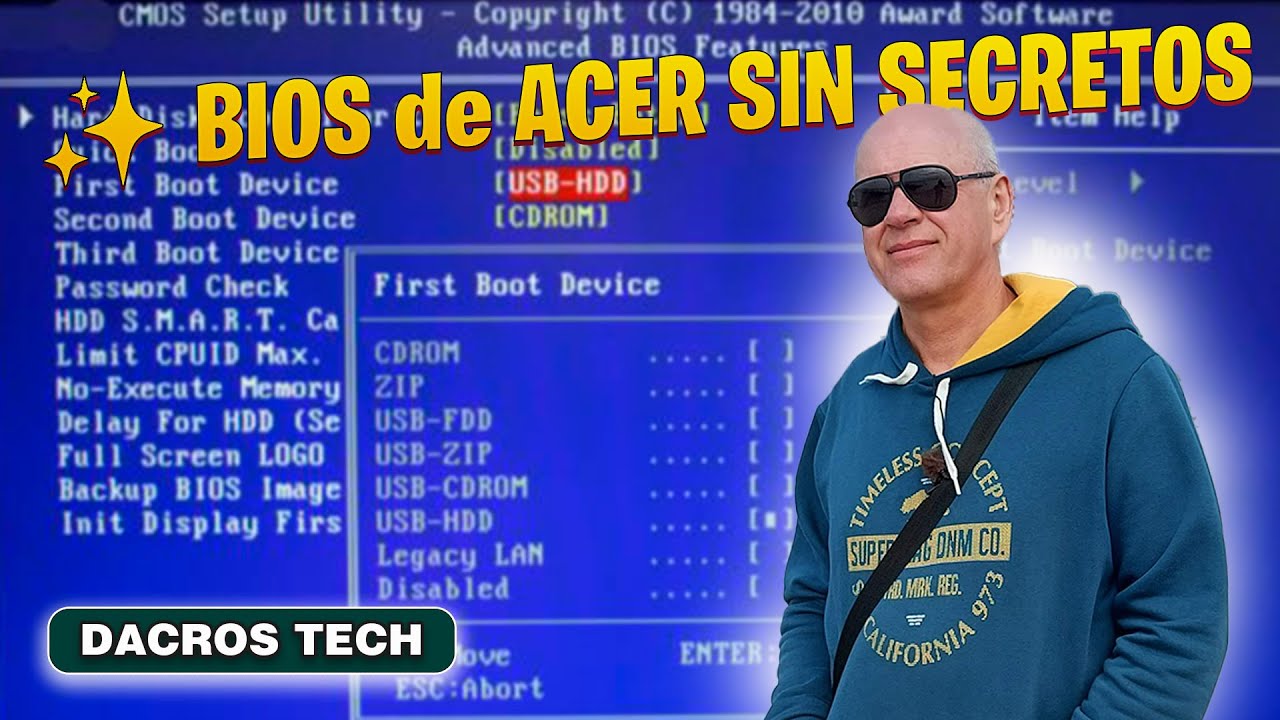 QUITAR PASSWORD / Como desbloquear BIOS de notebook ACER - YouTube