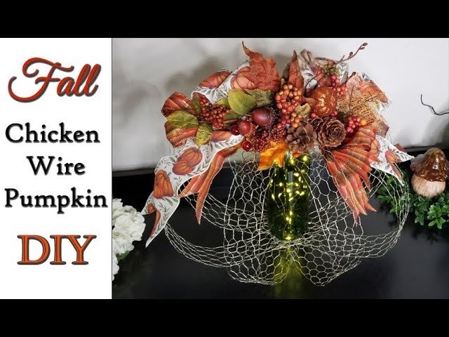 Faux Chicken Wire Frame for Fall - Creative Ramblings