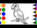 How to Draw a Cute Parrot | Easy Step by Step Tutorial
