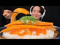 【ASMR】丸ごとサーモンハラス丼‼️【咀嚼音/mukbang/Eating Sounds】