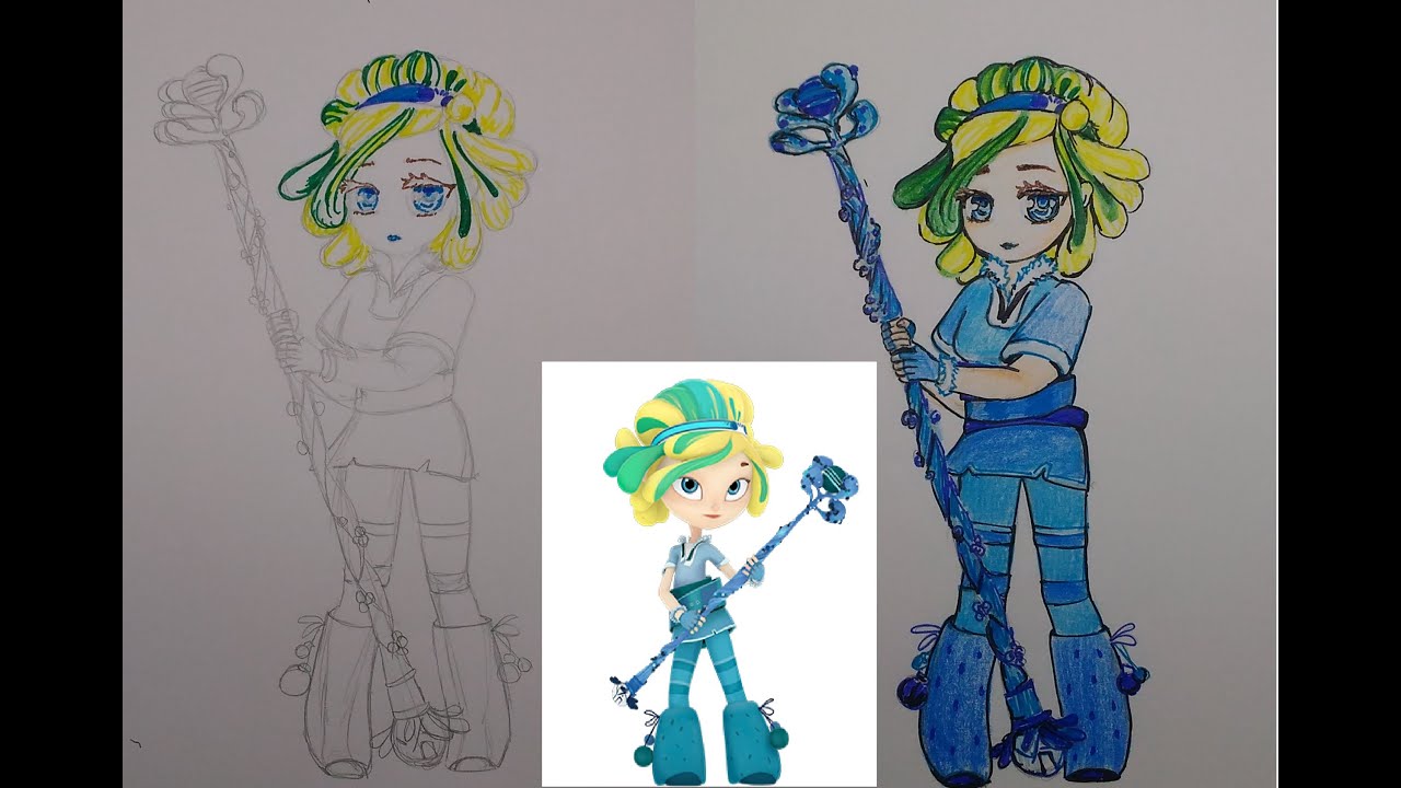 Как нарисовать снежку из мультика сказочный патруль