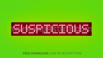 Security Alert Report Suspicious Activity Scrolling Red Dot Matrix LED Text Animation on Green Scree