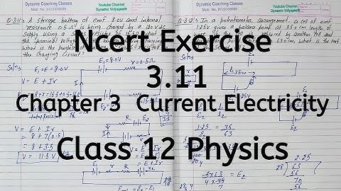 Ncert Exercise old book, Chapter 3, Current Electricity, Class 12 Physics