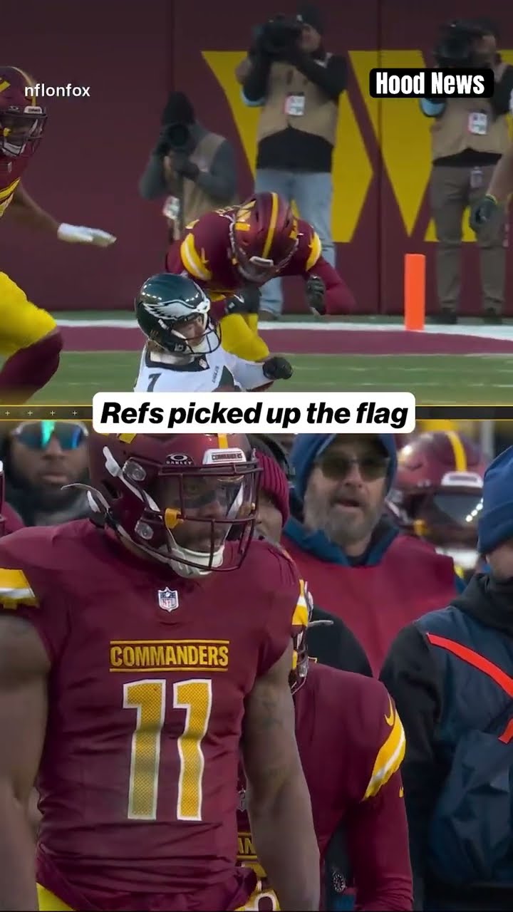 Refs need a vision test #hoodnews #washingtoncommanders #philadelphiaeagles #referee #omg #how #wow