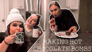 WE TRIED MAKING HOT CHOCOLATE BOMBS! | TikTok Trend | Herrin Twins