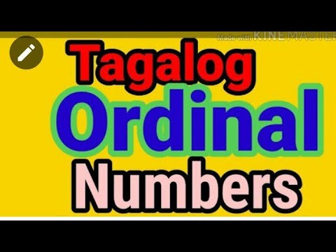 TAGALOG ORDINAL NUMBERS - YouTube